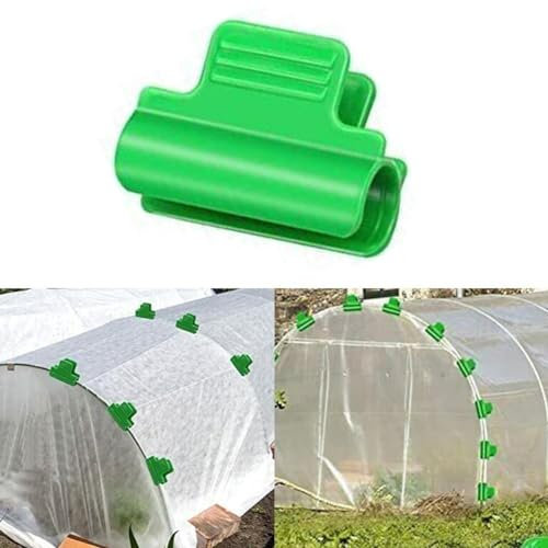 Kit di morsetti per serra, facili da usare, 4050 pezzi, clip per copertura in plastica (50 pezzi da 8 mm)