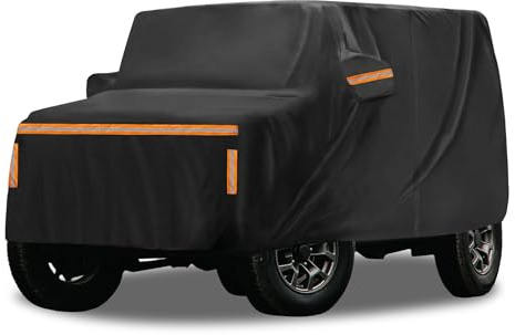 ACROPIX 1 Set Car Cover for Suzuki Jimny JB64W Jimny Sierra JB74W Outdoor Waterproof Sun Rain Dust Wind Snow Protection with Driver Door Zipper Black 1