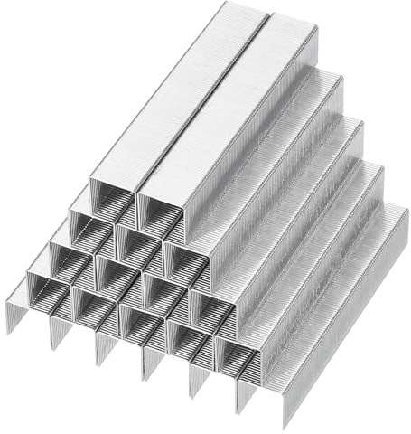 PATIKIL 23/13 häftklamrar, 4 x 4 000 st 1/2 tum standardbenlängd platta häftklamrar utan stopp för hemmakontorsmaterial, silver