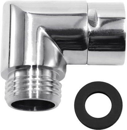 lyualma Doccetta 90°Connettore Gomito Aadattatore per Tubo Doccia con Guarnizione in Gomma Adattatore per Doccia Soffione Adattatore Doccetta Lavandino