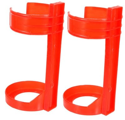 OUNONA 2pezzi Supporto Estintore Da Estintore Supporto Parete Espositore in Plastica Per Estintori Per Utv e Auto Rosso