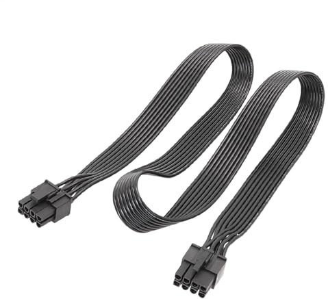 Cable De Extensión Gráfico VGA - Cable De Alimentación PCIe 8 Pin Con Adaptador De 6+2 Pines Cable De GPU Modular Plano | Conector De Tarjeta Gráfica Para PC De Juegos Y Estaciones De Trabajo, Acceso