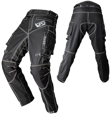 Revforge Gears RFG Motorcycle Pants Mens - Waterproof Motorcycle Riding Pants - Ventilation Zippers Black