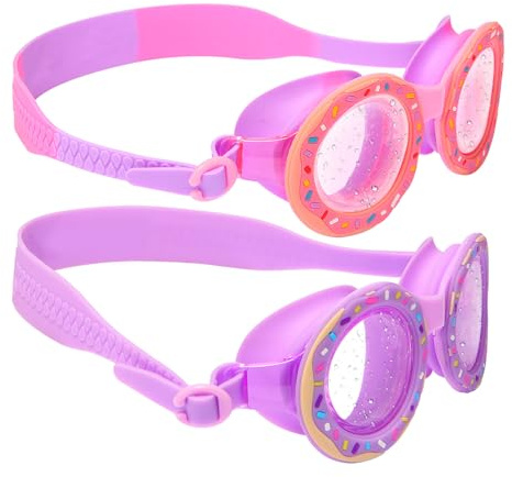 H2O Life Kids Swim Goggles for Girls and Boys Fun Toddler Swimming Eyewear Protection for Children (Pink Flower Stud, OS)