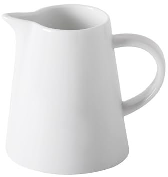Salsiera bianca in porcellana con beccuccio grande, per meno gocciolamenti, 150 ml