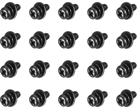 QUARKZMAN M2.5 x 6mm 100 Stück Linsenkopfschrauben Kreuzschlitz Rundkopfschrauben, Maschinenschrauben Bolzen kombiniert mit Federring und Unterlegscheiben für Reparaturen