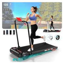 BLACK LORD Walking Pad Treadmill with 4% Incline, 4 in 1 Under Desk Treadmills for Home with Shock Absorbers LED Display Bluetooth Remote Control, 3.0HP, Max. 11/15 KMPH, Portable