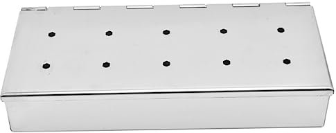 POPETPOP Smoker Box for Bbq Grill Wood Chips Holder Stainless Steel Bbq Smoker Box Barbecue Tool for Smoking Meat