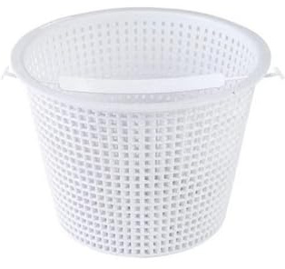 FRTmvg Panier de skimmer robuste en caoutchouc de remplacement – Compatible avec les piscines Hayward SP1070/SP1082, Aladdin et Pentair – Fond lesté et poignée de verrouillage (bleu/blanc) (blanc-S)