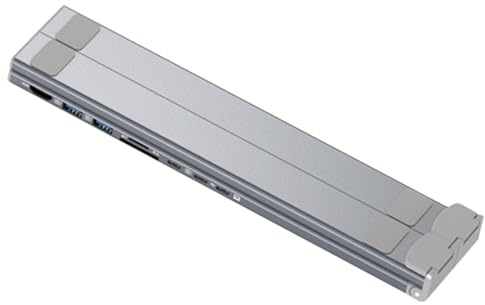Generisch Supporto per docking station per laptop, regolabile in altezza, adattatore 8 in 1, con ricarica rapida, funzione di raffreddamento, per PC portatile a casa