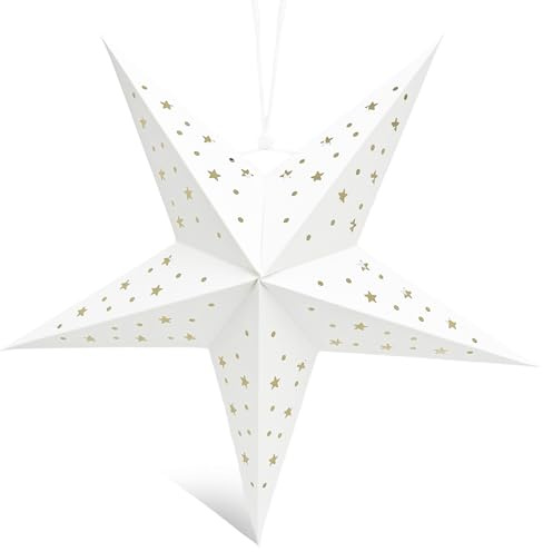 Papierstern Lampenschirm,45cm Papiersterne zum Aufhängen,Papierstern Weihnachten,Papier Stern Dekoration,Faltstern Weihnachten,Sterne Papier zum Fensterdeko,für Hochzeit Geburtstag Advent