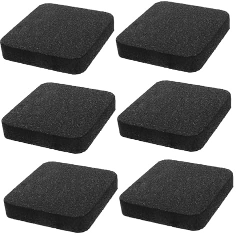 ULTECHNOVO 6pcs Thickened Rubber Treadmill Vibration Pads Anti-vibration Noise Reduction Mat for Home Fitness Equipment Hardwood Floor Buffer Exercise Mat Non-slip Soundproofing