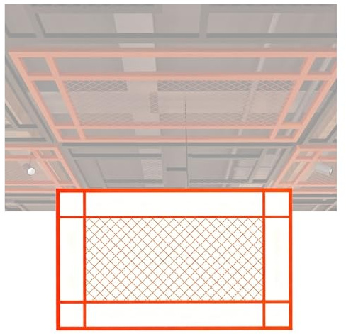 YJEUZCD Decorative Ceiling Tiles, Metal Mesh Wall Grid Panel For Photo Display, Commercial Office Industrial Style Roof Covering Panels(70x65cm)
