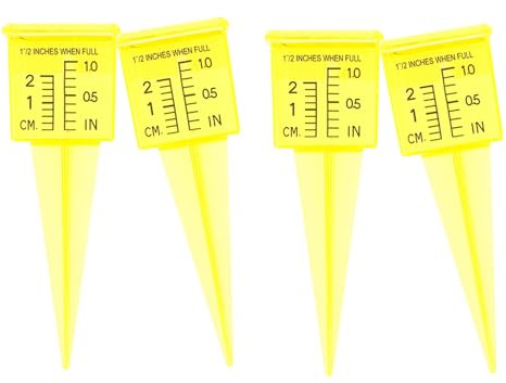 TOYANDONA Lot de 4 Pluviomètres en Plastique 1,5 Pouces à Large Ouverture, Précision Professionnelle, Outil de Mesure des Précipitations pour Jardin et Pelouse, Instrument Météo
