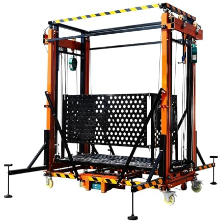 Piattaforma di sollevamento per ponteggi elettrici, sollevatore automatico portatile con dispositivo di protezione anticaduta, altezza 29,5 m, ideale per la costruzione e la manutenzione