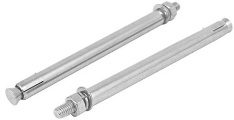 Sourcingmap M8 x 150mm 304 Stainless Steel Sleeve Anchor Hex Nut Expansion Bolt 2PCS