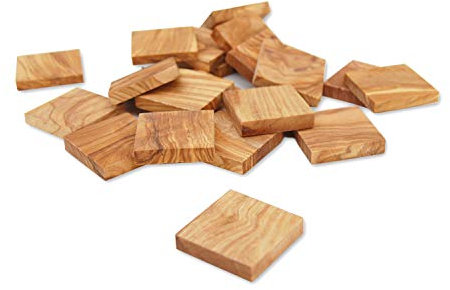 D.O.M. Lot de 10 plaques plates en bois d'olivier