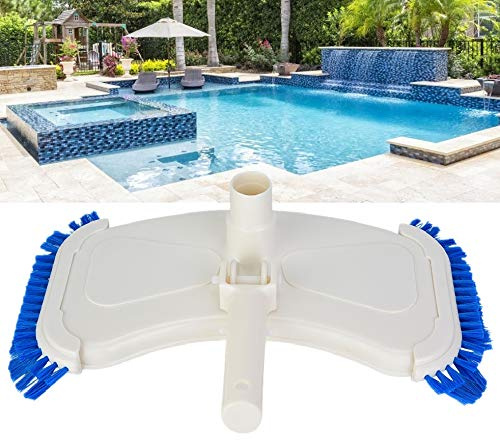 Pool Vacuum Head with Brush - Heavy Duty Suction Cleaner for Inground & Above Ground Swimming Pools, Spas, Hot Tubs - Efficient Debris Removal with Side & Bottom Brushes