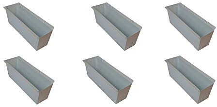 Dio 6X Blumenkasten Weiss Balkonkasten Einsatz für Europalette Pflanzkasten ca.35,5 X 12,5 x 12 cm Beet Garten vor der Haustüre für Europaletten oder passende Einwegpaletten Einsatz Blumen Pflanzen
