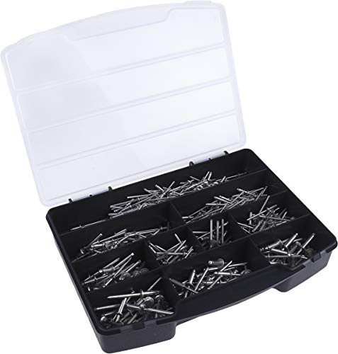 RS PRO Blindnietsatz Niet Sortiment, 465 Stk., Edelstahl, Edelstahl Dorn Mat. glatt