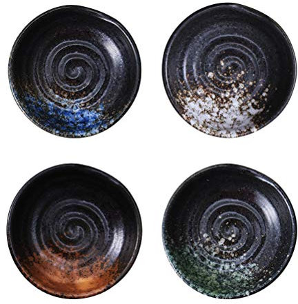 Lot De 4 Coupelles À Tremper En Céramique Japonaises Assortiment De Motifs Pour Sauces Et Condiments Pratiques Et Élégantes Pour La Maison Et Les Restaurants