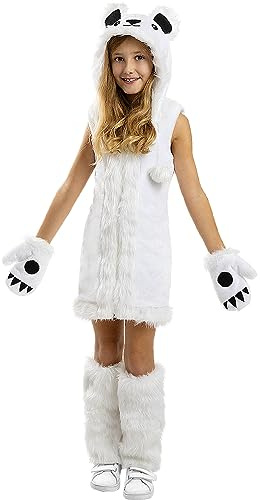 Funidelia | Disfraz de oso polar para niña Animales, Oso - Disfraz para niños y divertidos accesorios para Fiestas, Carnaval y Halloween - Talla 7-9 años - Blanco