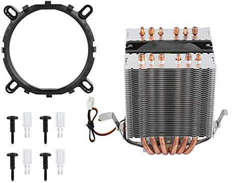 Kuuleyn CPU Cooler, CPU Cooler Fan Heatsink, Computer CPU Fans Cooler Heat Sink 6 Heatpipe Fit For Intel LGA 1156/1155/1150/775