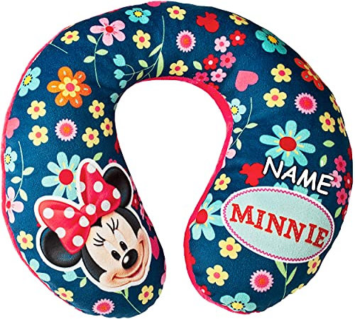 alles-meine.de GmbH Autositz & Reisezubehör Motiv & Artikel frei wählbar Nackenkissen/Nackenrolle - - Minnie Mouse - inkl. Name - Kissen für Auto Kindersitz - Reisekissen /..