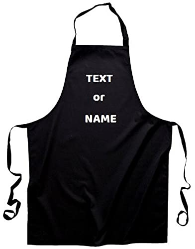 Pet-Jos Personalisiertes Schürze Benutzerdefinierter Name oder Textstickerei Grillschürze Professionelle Köche Hüte Bäcker für Zuhause Küche Schule