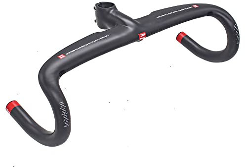 Integrierter Vollcarbon-Rennradlenker 400/420/440mm x 80/90/100/110/120mm Aerodynamischer gebogener integrierter Carbon-Fahrradlenker (400x80mm)