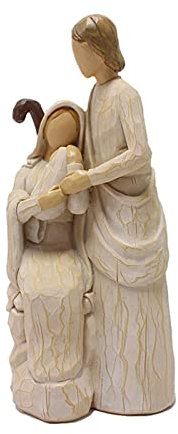 Traditionell julkrubba, set med harts-krubbfigurer, julkrubba, figurer