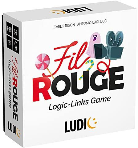 Ludic Fil Rouge Finden Sie die ursprüngliche Bindung Mu55379 Gesellschaftsspiel für die Familie für 3-8 Spieler, hergestellt in Italien
