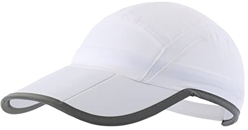 Magracy Unisex Schnelltrocknende Sportmütze Sommer Atmungsaktiv Faltbare Laufmütze mit reflektierender Krempe