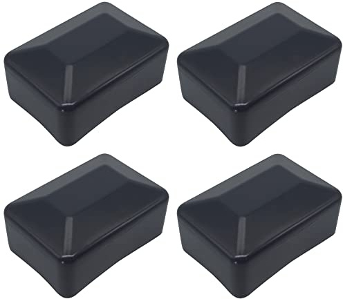 SKIR'CO (4 pcs) Fence Post Caps, Rectangular Grey Plastic Caps 40 x 60 mm, Fence Post Covers, Anthracite Grey RAL 7016 Colour