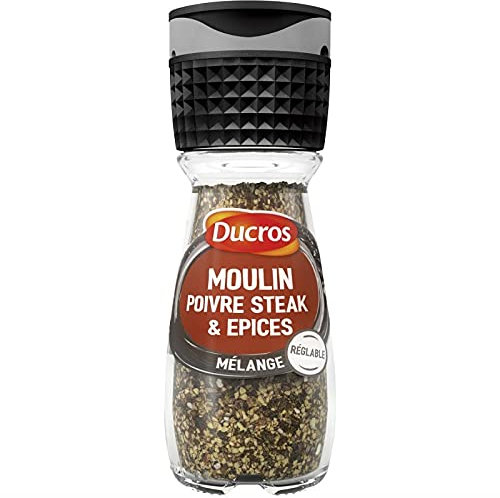 Moulin Saveur Pour Steak 35g de DUCROS - Poivre noir et herbes de Provence pour sublimer votre viande - Assaisonnement gourmand. - Le Lot De 3