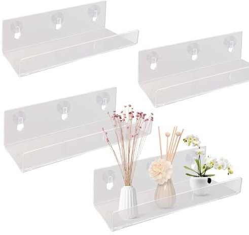 HNBun Acryl-Fensterregal für Pflanzen, 30,5 cm, Saugnapf-Regal für Pflanzen, Fenster, Acryl-Fensterbank-Verlängerung mit abnehmbarem Saugnapf für Kräutertöpfe, Zimmerpflanzen, Mikrogrün