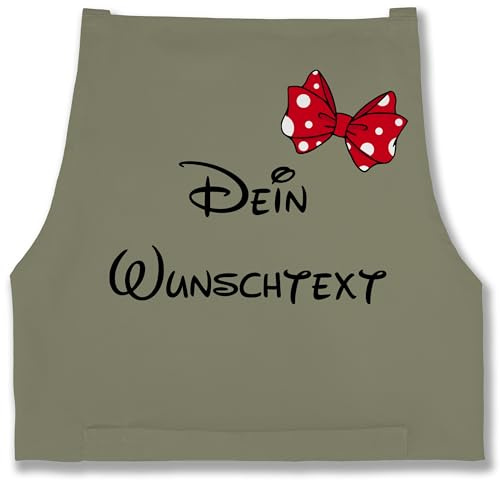 Geschenk mit Namen personalisiert by Shirtracer - Schürze - Aufdruck selbst gestalten - Wunschtext mit Schleife I