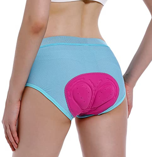 FEIXIANG Pantalones de Ciclismo de Las Señoras, Pantalones Cortos de Ciclismo Pantalones Cortos de Ciclismo Ropa Interior de Ciclismo con Relleno de Gel 4D Transpirable de Secado Rápido Pantalones