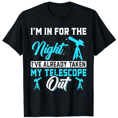 Teleskop Nachthimmel Uhr Sterne Astronomie Liebhaber T-Shirt