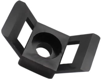 FEEIMOL 100 Piezas Bases Sujeción Cables Nylon Soportes para Bridas de Cable Tornillo Montaje Cables Abrazaderas para Gestión de Cable Eléctrico Hogar Oficina Negro