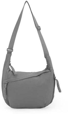 Fecialy Borsa a mezzaluna per donne uomini Hobo Nylon Crossbody Bag Borsa a tracolla multitasche Borsa Moon a tracolla Borsa a fagottino