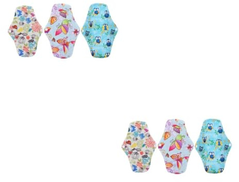 FRCOLOR 6stücke Waschbare Menstruationspads Aus Bambuskohle Komfortable Wiederverwendbare Und Saugfähige Hygieneeinlagen Für Verschiedenen Für Menstruation Und Wochenbett