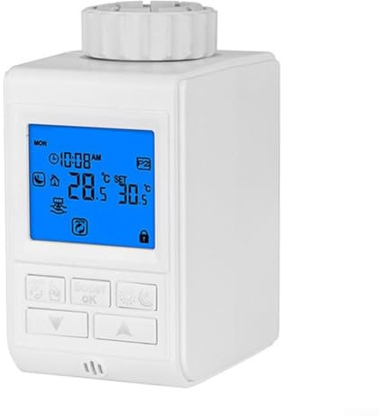 Válvula De Termostato De Radiador Digital,Cabeza Termostática Temperatura De Calefacción Inteligente Operación Inalámbrica Para Tuya Para Zigbee