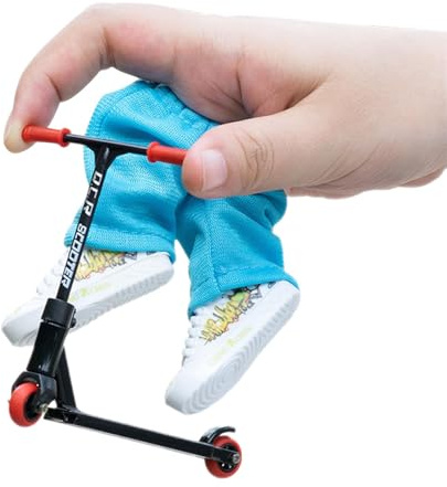 Skateboard Spielzeug - Set Mit Scooter Von, Schuhen Und Zubehör | Interaktives Fingerspitzen-Bewegungsspielzeug, Hosen Und Werkzeuge Für Fingerboards