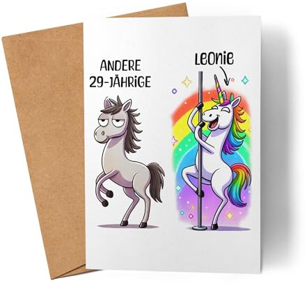 Kiddle-Design Geburtstagskarte Personalisiert 18. Geburtstag - Andere 18 Jährige Du - 18. Geburtstag lustig witzige Karte Frau Frauen Einhorn - Karte Geburtstag
