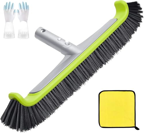 Grillix Spazzola per Pavimenti, Scopa Piscina Fondo, con Assorbente Salviette e Guanti di Gomma Impermeabili, Pulizia Piscina per Bagno, Piscina, Cucina, Piastrelle