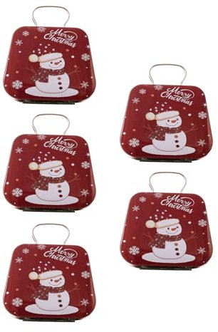 Lot de 5 boîtes à bonbons à thème de Noël - Branches de Noël décoratives - Collations pour le bureau et les fêtes scolaires