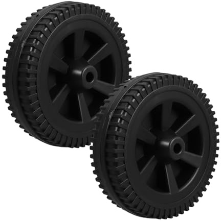 ifundom 2pezzi Ruote Di Ricambio Per Barbecue Da Nero Kit Di Sostituzione Ruote Per Carrello Grill in Plastica Resistenti Al Calore Adatte Varie e Attrezzature Da Esterno