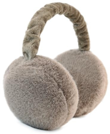 SEYUFN Verstellbar Ohrenwärmer Damen Ohrenschützer Winter Ohrenwärmer Faltbare Ohrenschützer Damen Earmuffs Mädchen Plüsch Ear Warmer (Braun)