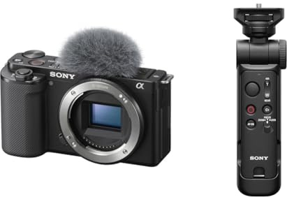 Sony ZV-E10 Systemkamera (APS-C) Body – dreh- und schwenkbarer Bildschirm, Echtzeit-Augenautofokus, ideal für Vlogger & Einsteiger + GPVPT3BT